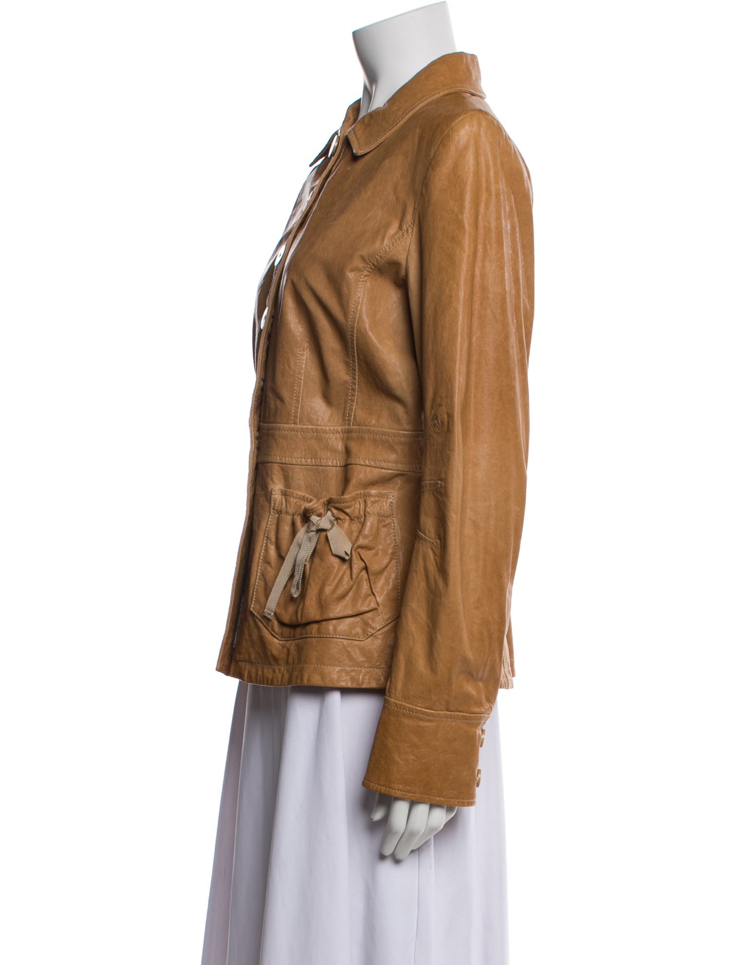 Armani Collezioni Leather Utility Jacket