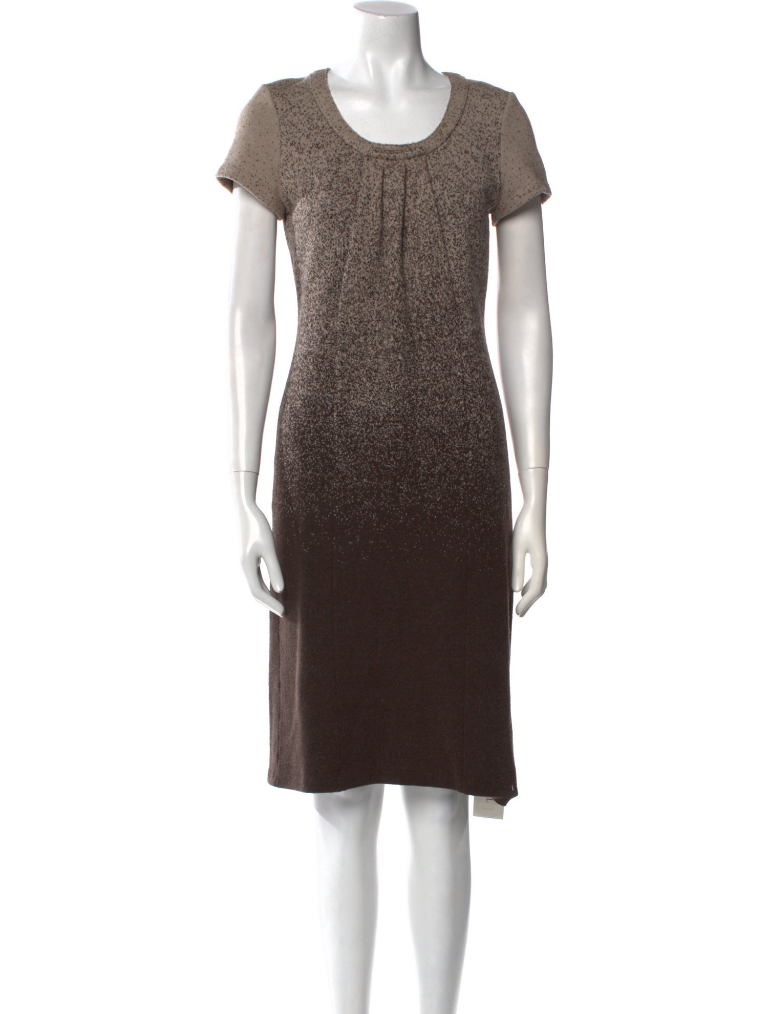 Armani Collezioni Virgin Wool Knee-Length Dress
