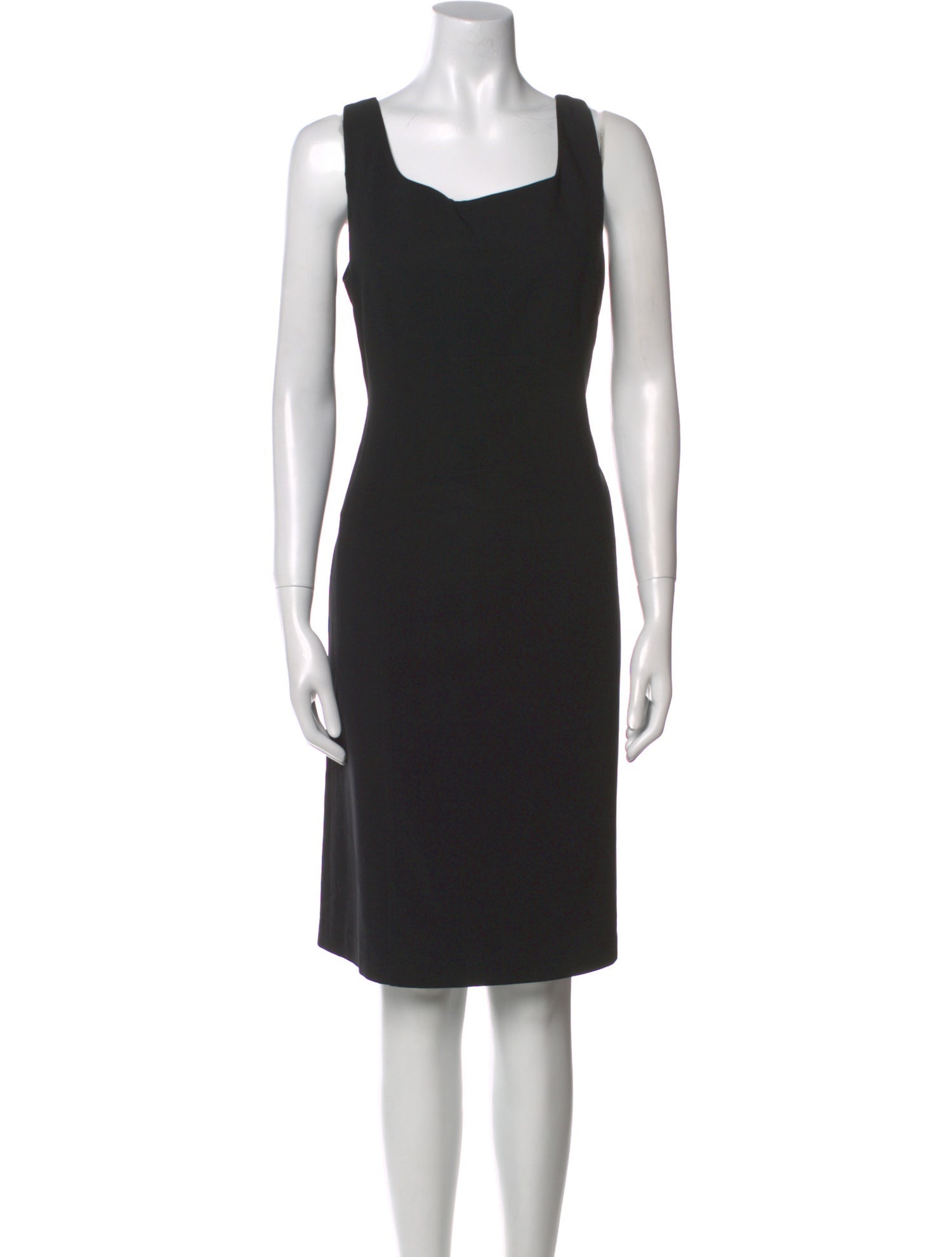 Armani Collezioni Virgin Wool Knee-Length Dress