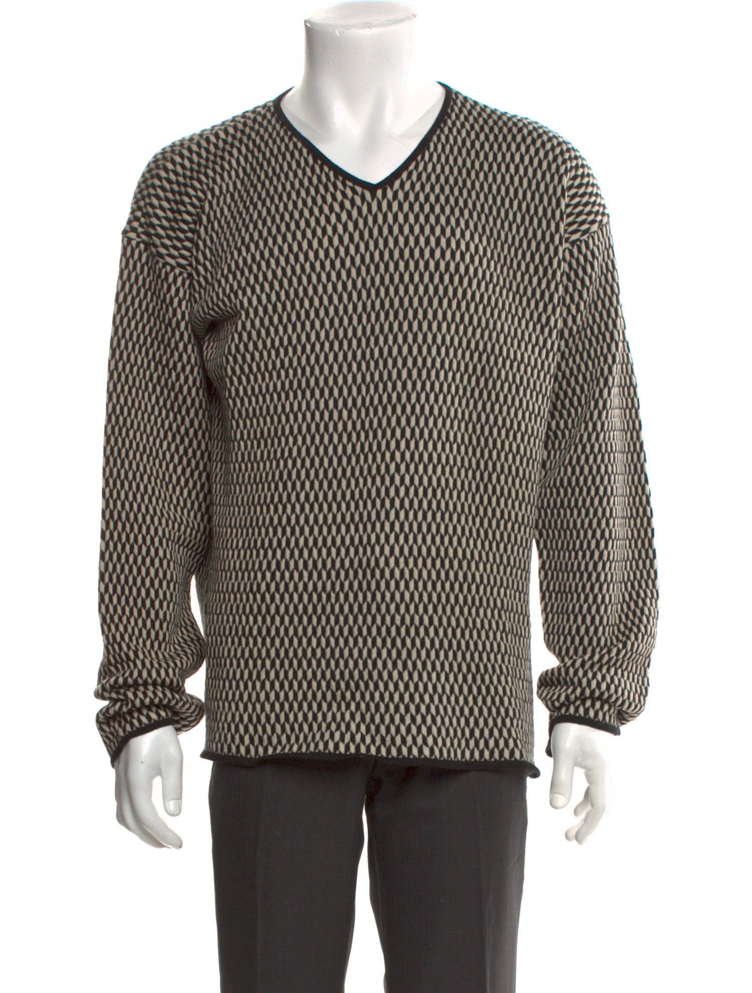 Armani Collezioni Merino Wool Printed Pullover