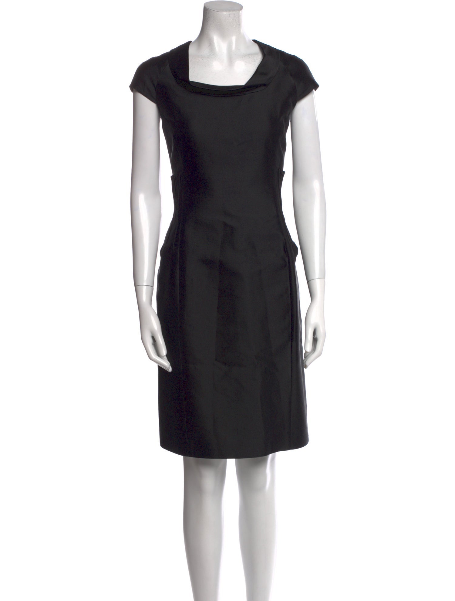 Armani Collezioni Square Neckline Knee-Length Dress