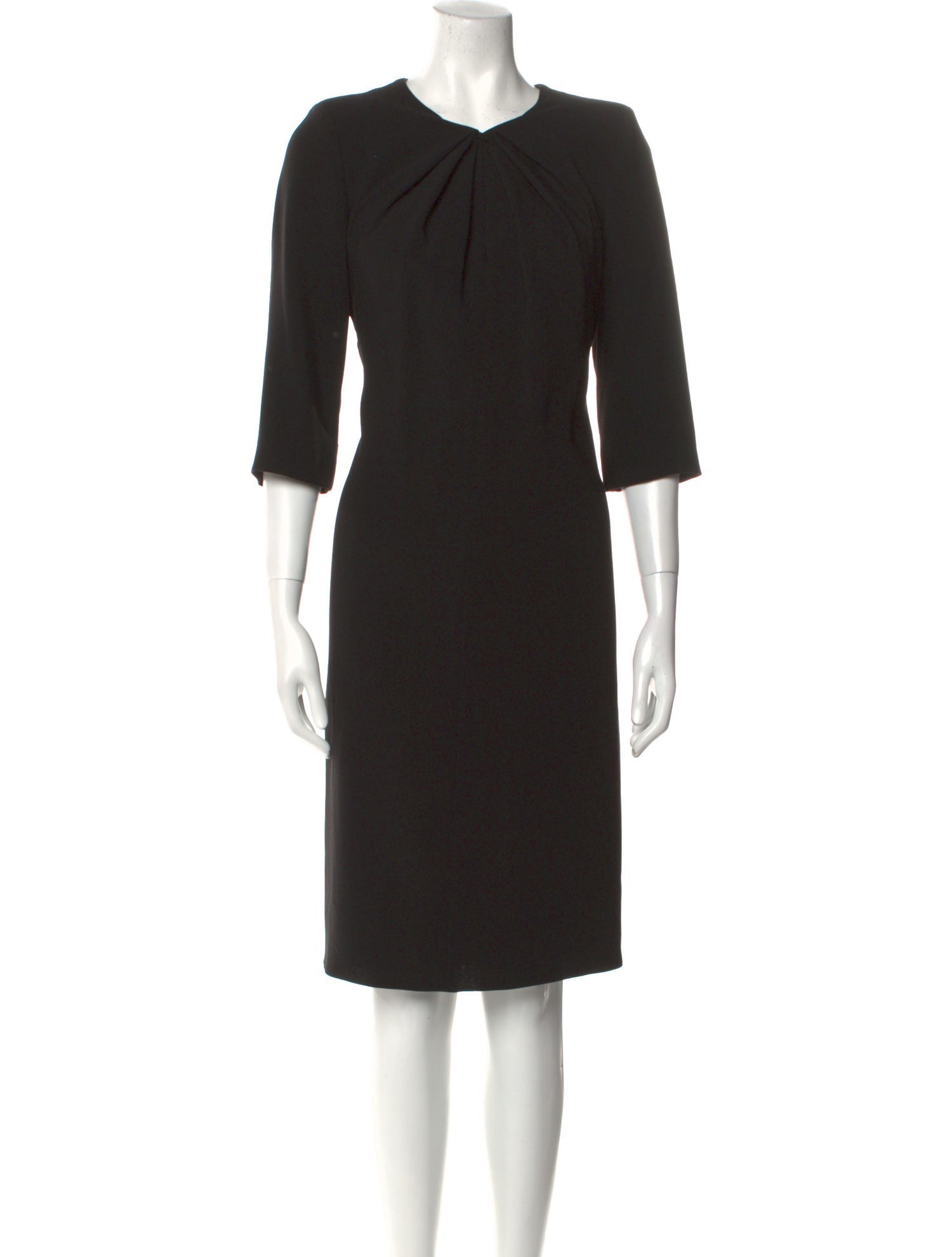 Armani Collezioni Crew Neck Knee-Length Dress