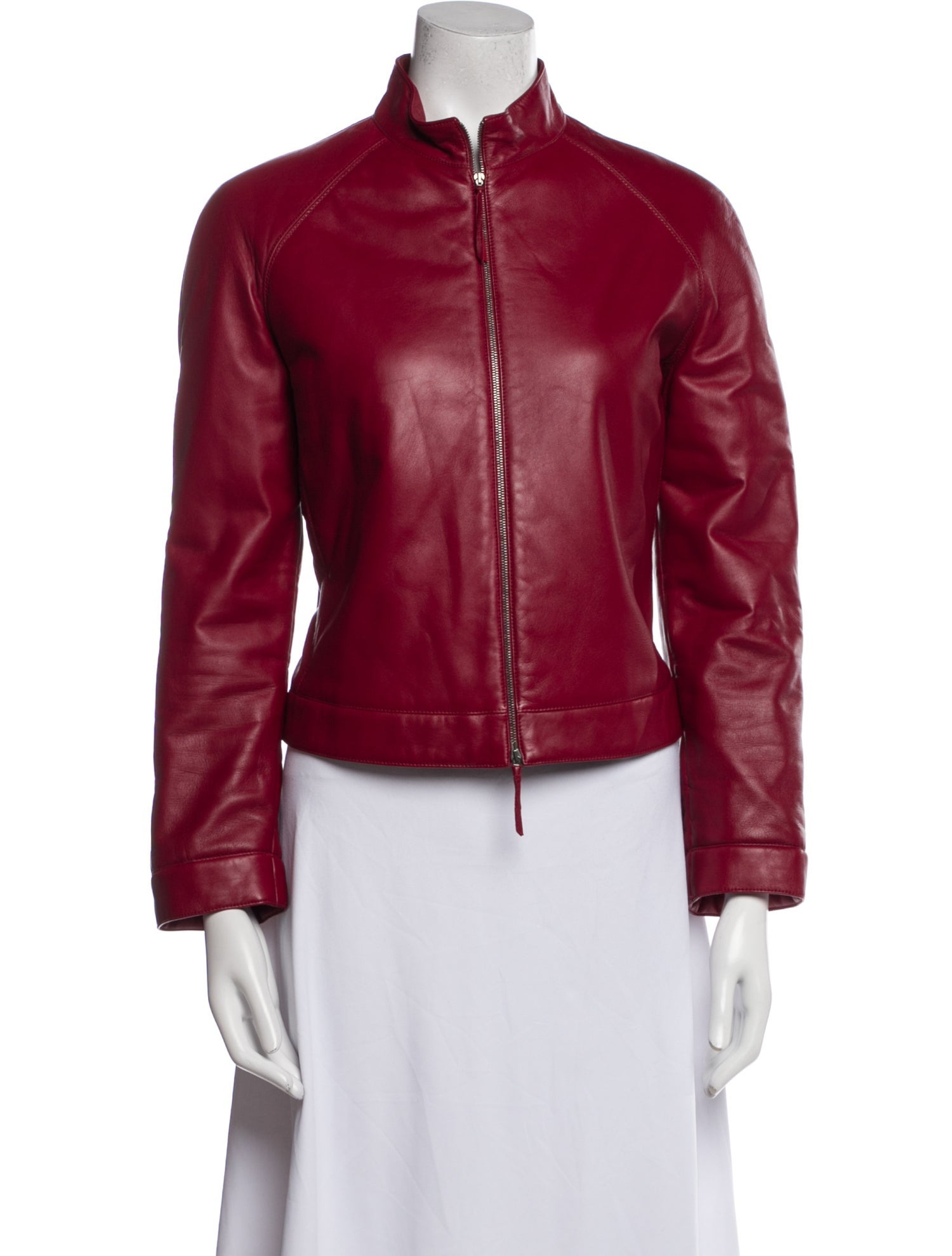 Armani Collezioni Leather Bomber Jacket