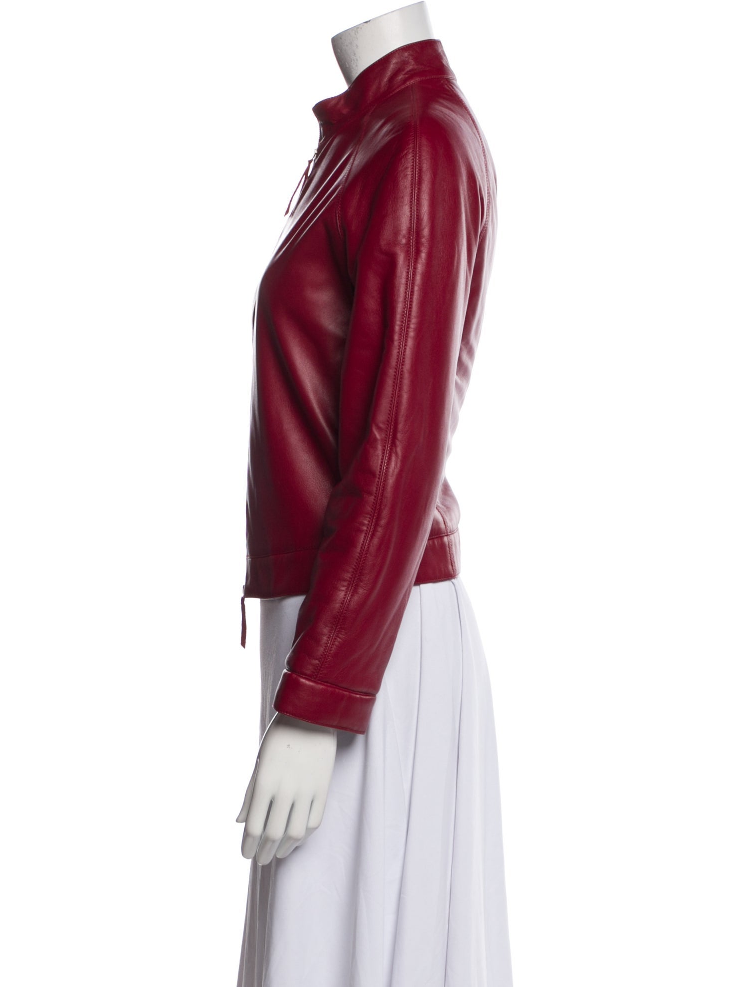 Armani Collezioni Leather Bomber Jacket