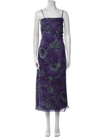 Armani Collezioni Silk Midi Length Dress