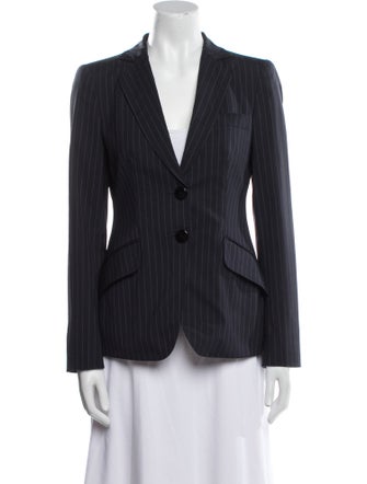 Armani Collezioni Virgin Wool Striped Blazer