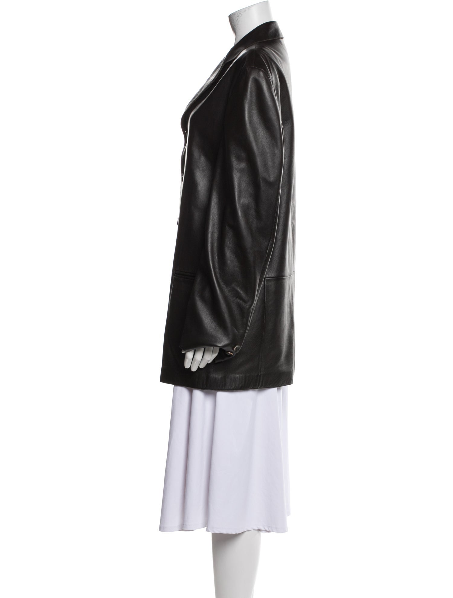 Armani Collezioni Leather Coat