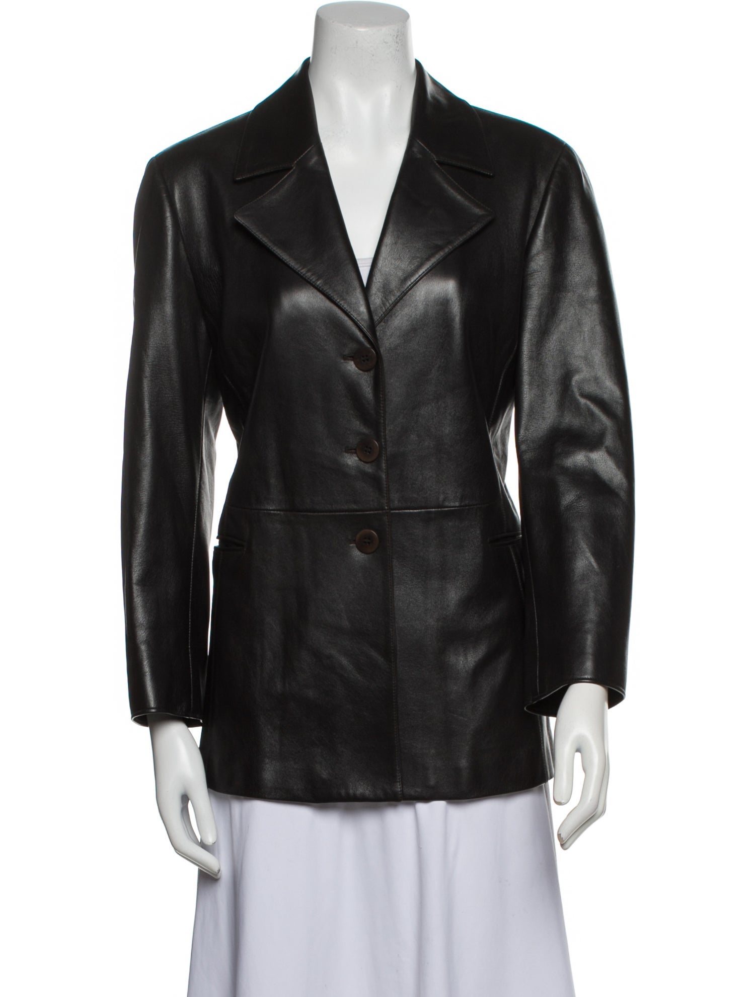 Armani Collezioni Leather Blazer