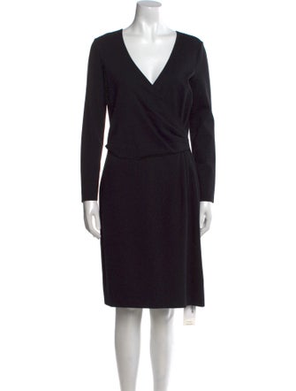 Armani Collezioni V-Neck Knee-Length Dress