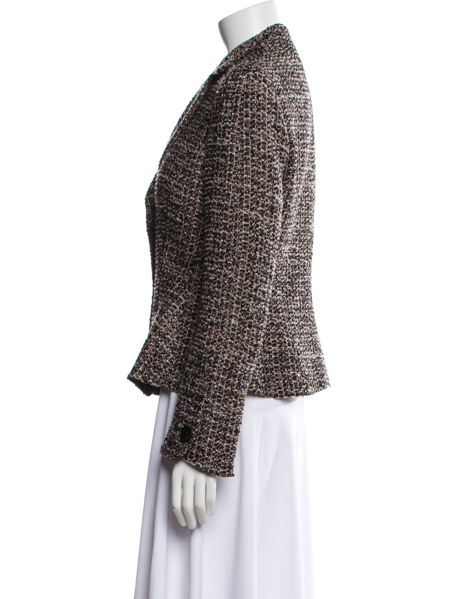 Armani Collezioni Tweed Pattern Blazer