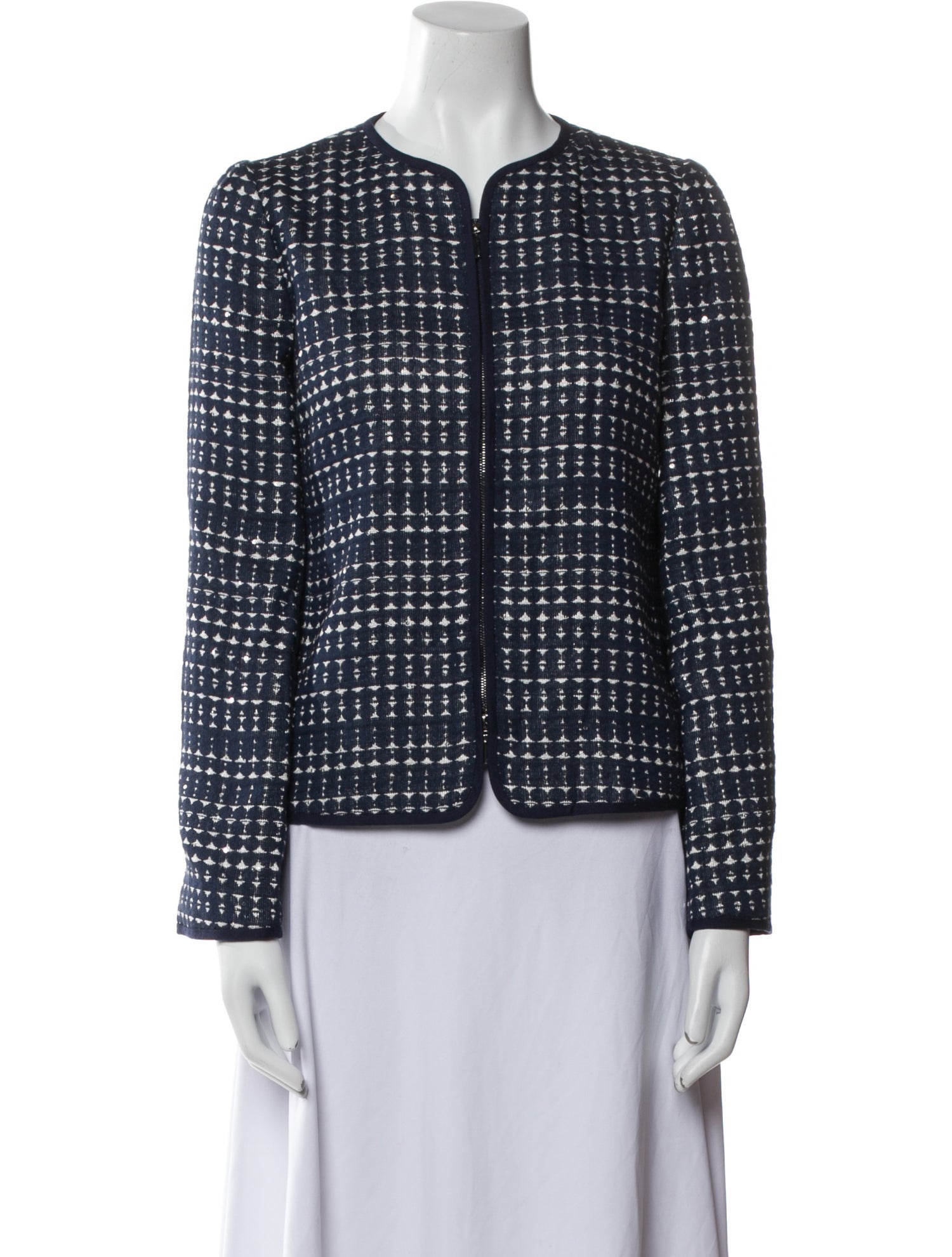 Armani Collezioni Plaid Print Evening Jacket