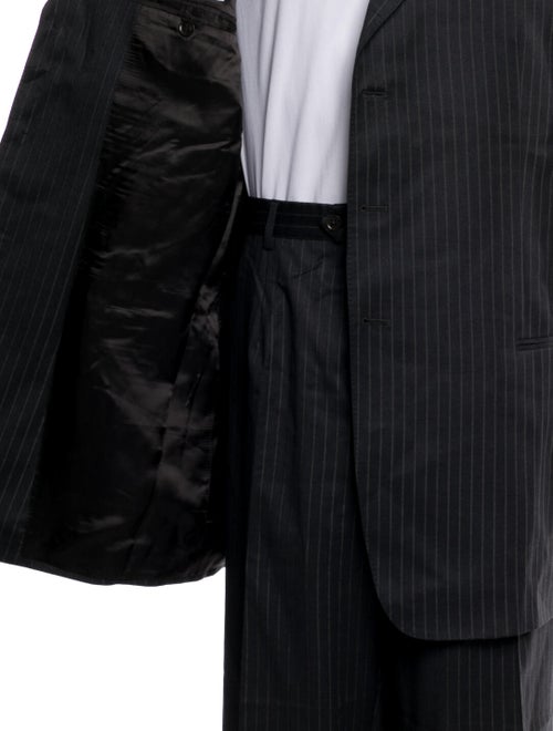 Armani Collezioni Wool Striped Two-Piece Suit