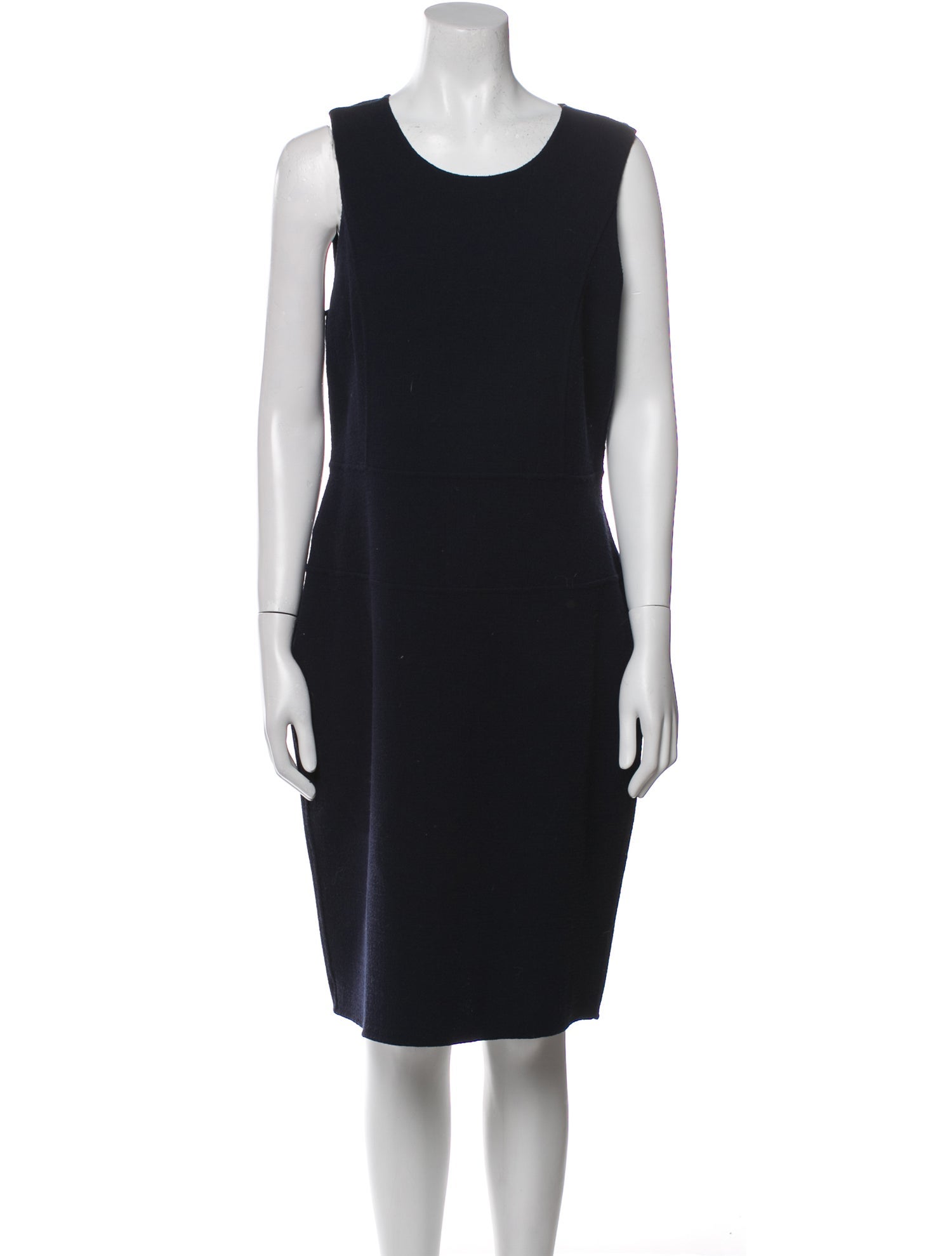 Armani Collezioni Wool Knee-Length Dress