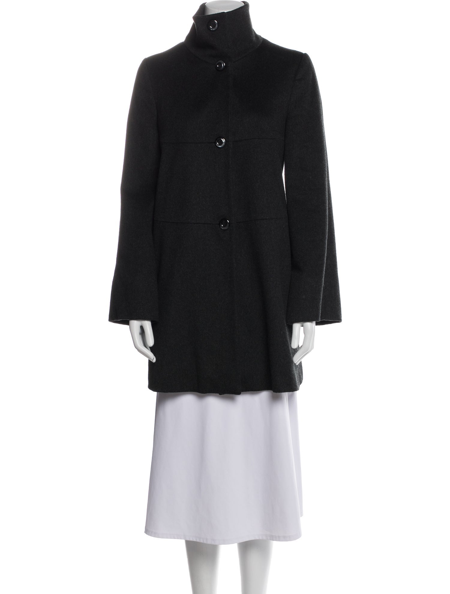 Armani Collezioni Virgin Wool Faux Fur Coat