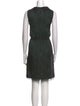 Armani Collezioni Plaid Print Knee-Length Dress
