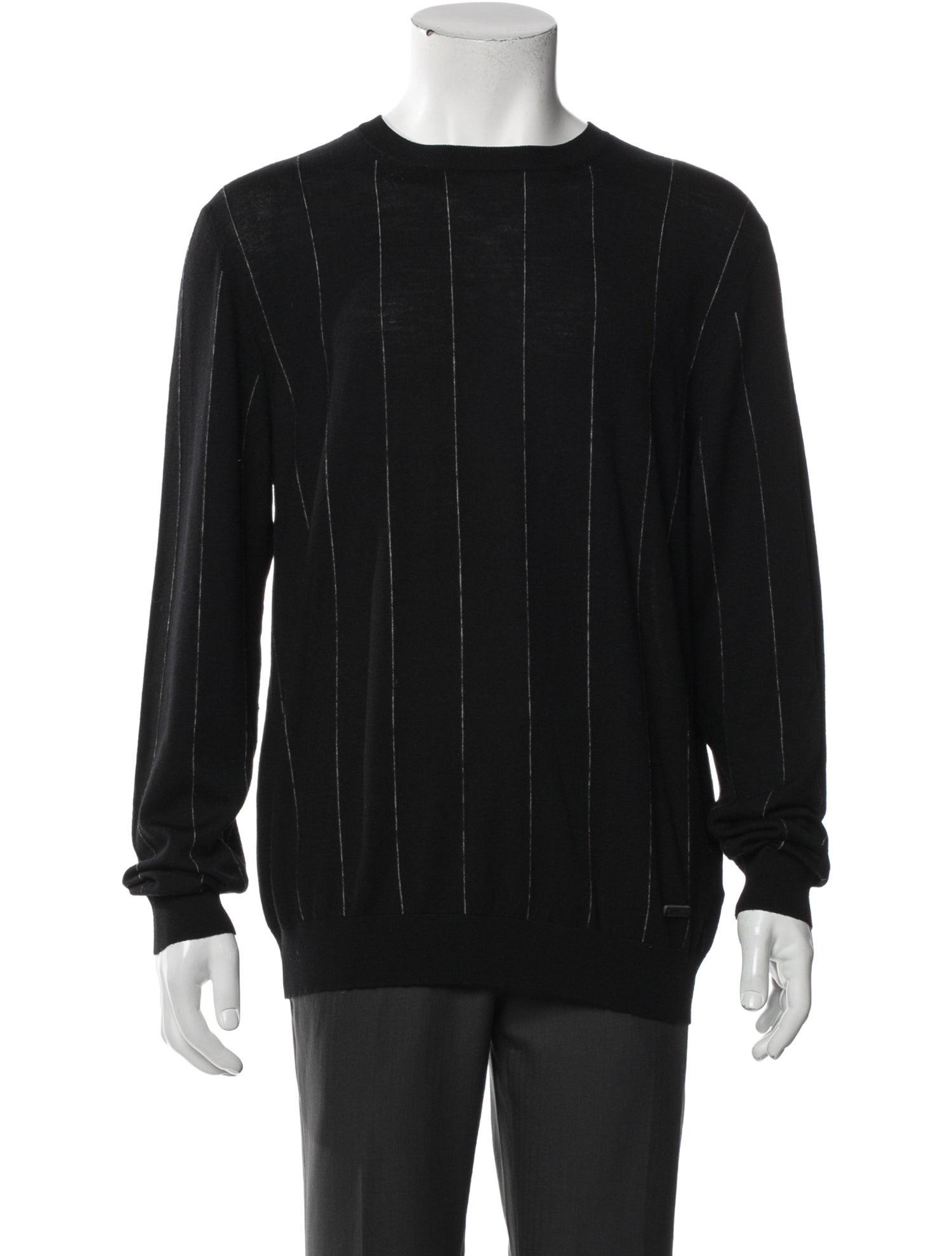 Armani Collezioni Virgin Wool Crew Neck Pullover