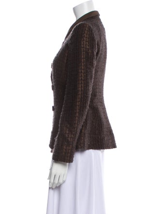 Armani Collezioni Virgin Wool Striped Blazer