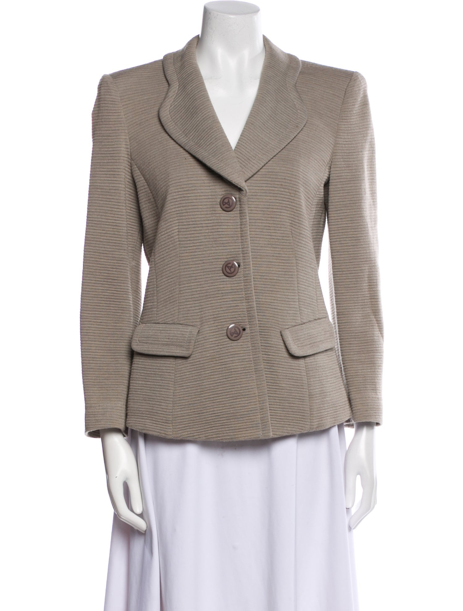 Armani Collezioni Wool Striped Blazer