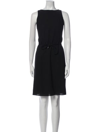 Armani Collezioni Bateau Neckline Knee-Length Dress