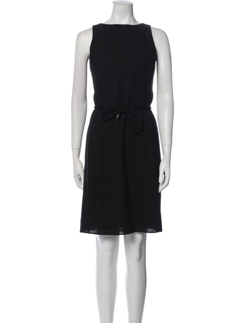 Armani Collezioni Bateau Neckline Knee-Length Dress