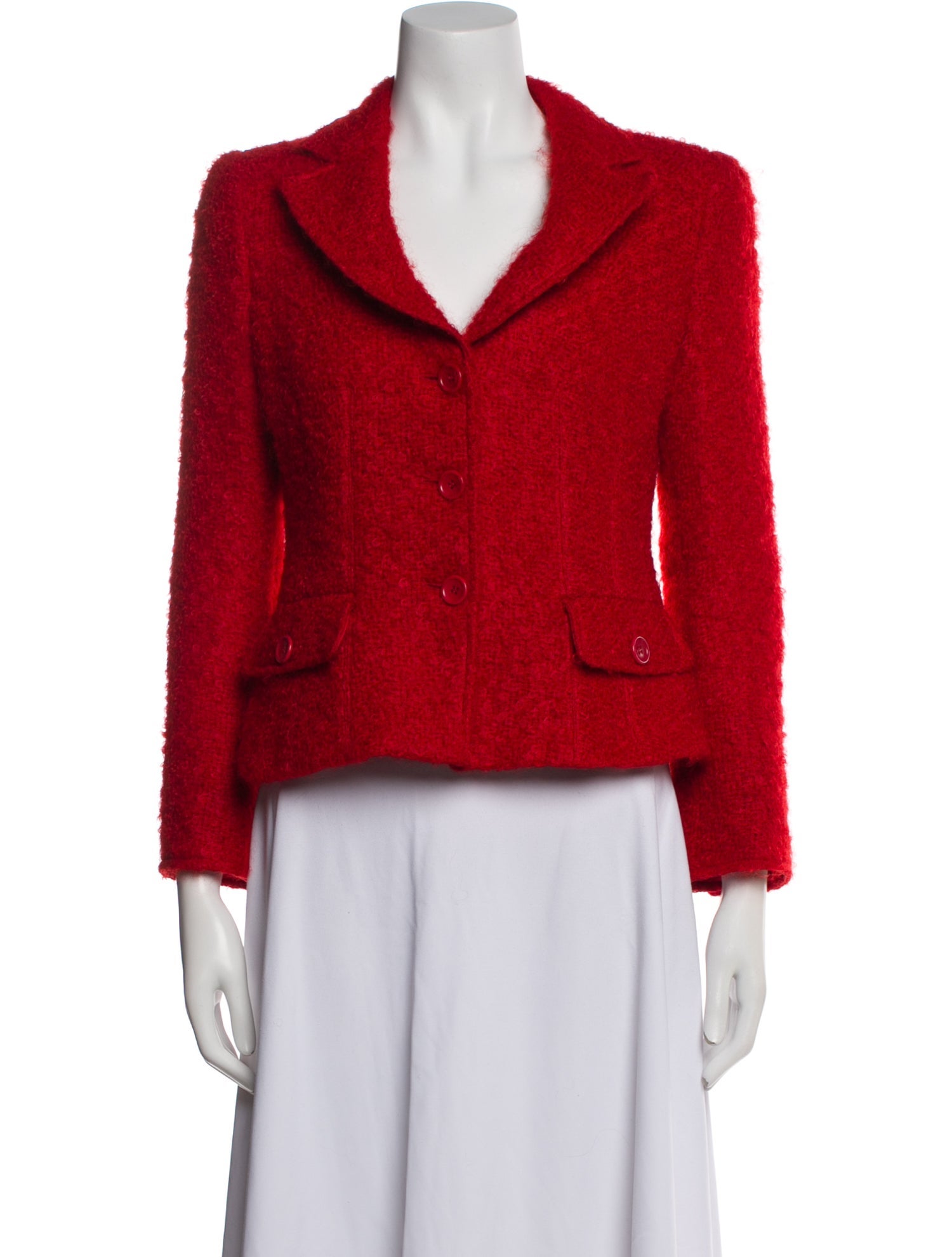 Armani Collezioni Mohair Tweed Pattern Blazer