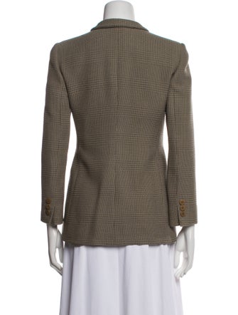 Armani Collezioni Virgin Wool Houndstooth Print Blazer
