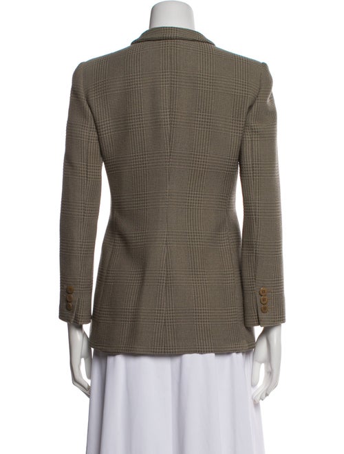 Armani Collezioni Virgin Wool Houndstooth Print Blazer