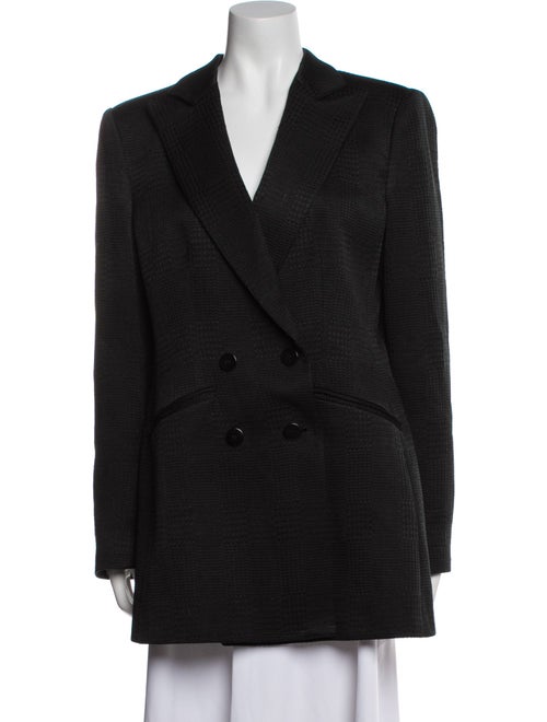 Armani Collezioni Wool Tweed Pattern Blazer