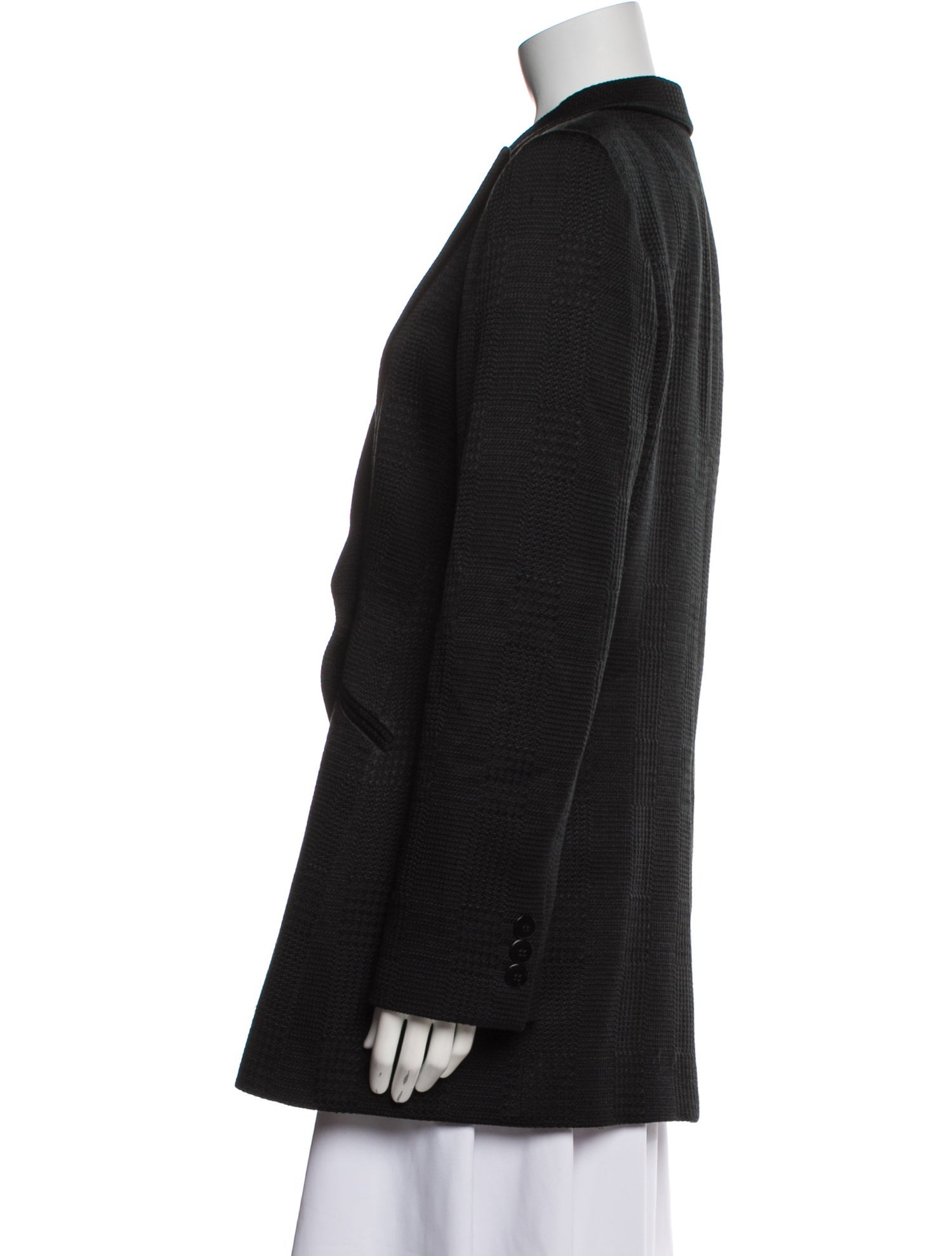 Armani Collezioni Wool Tweed Pattern Blazer