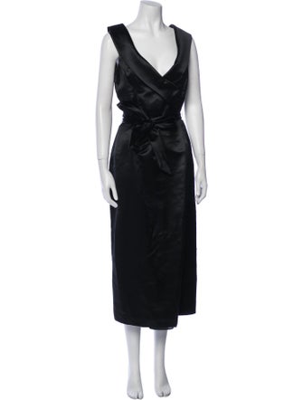 Armani Collezioni V-Neck Long Dress