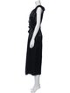 Armani Collezioni V-Neck Long Dress