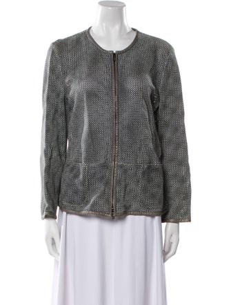 Armani Collezioni Lambskin Tweed Pattern Evening Jacket