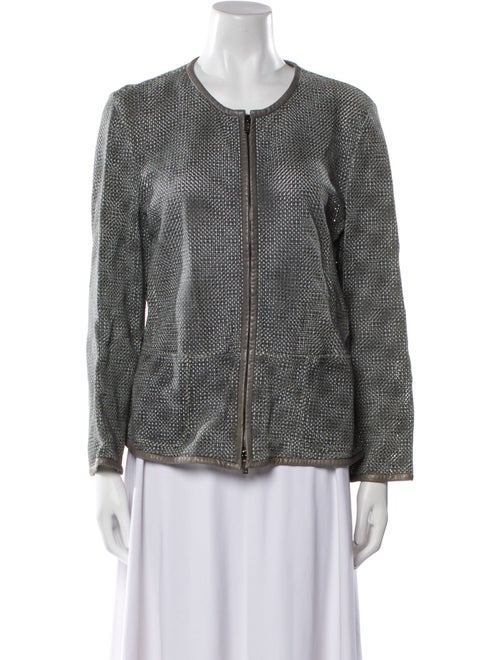 Armani Collezioni Lambskin Tweed Pattern Evening Jacket