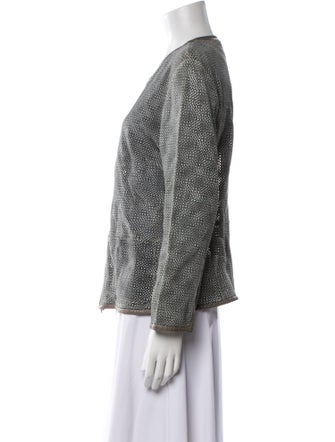 Armani Collezioni Lambskin Tweed Pattern Evening Jacket