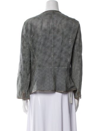 Armani Collezioni Lambskin Tweed Pattern Evening Jacket