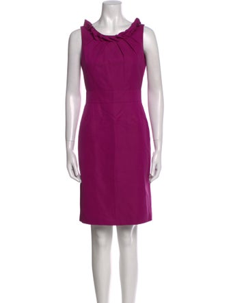 Armani Collezioni Scoop Neck Mini Dress