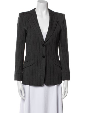 Armani Collezioni Virgin Wool Striped Blazer