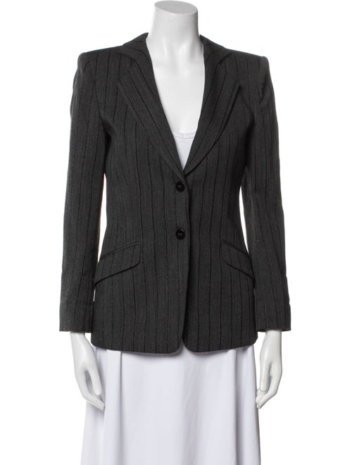 Armani Collezioni Virgin Wool Striped Blazer