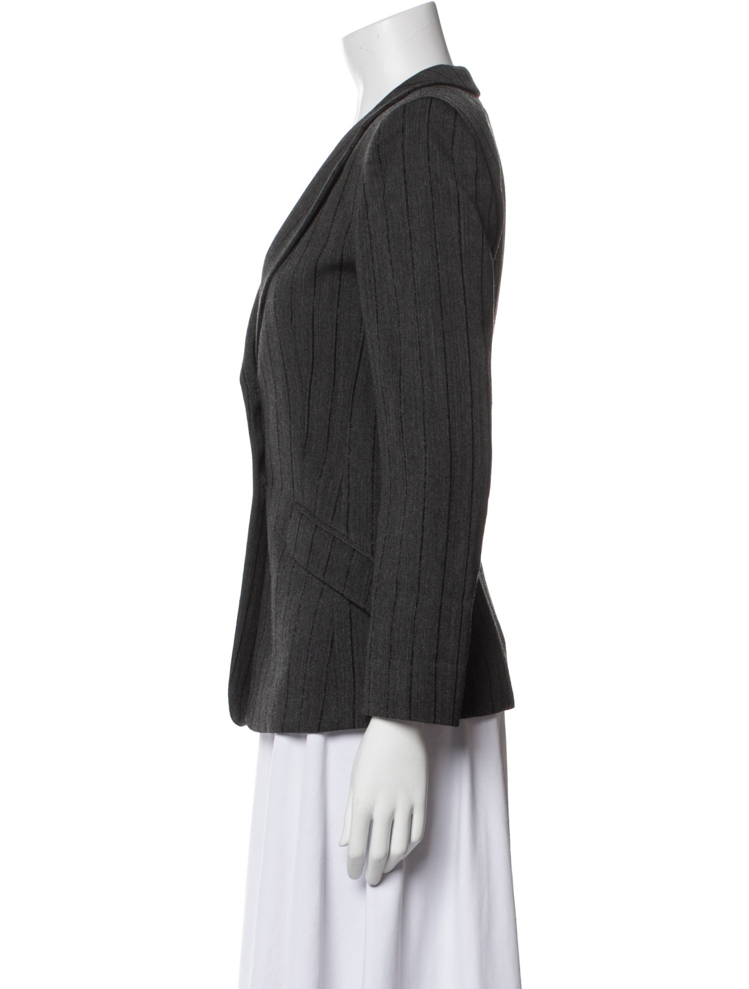 Armani Collezioni Virgin Wool Striped Blazer