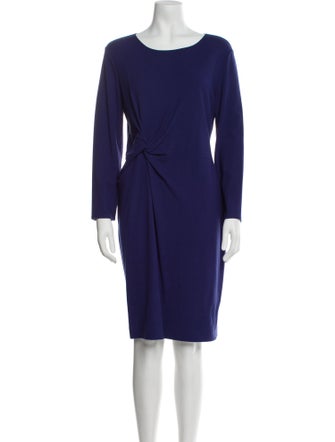 Armani Collezioni Bateau Neckline Knee-Length Dress