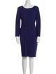 Armani Collezioni Bateau Neckline Knee-Length Dress
