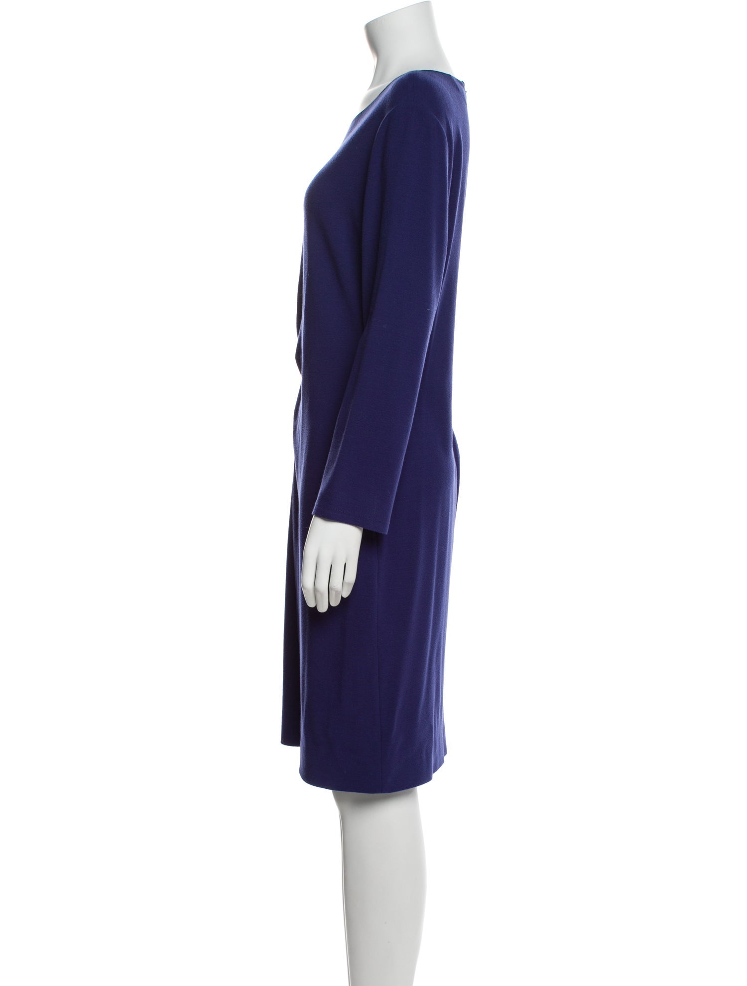 Armani Collezioni Bateau Neckline Knee-Length Dress