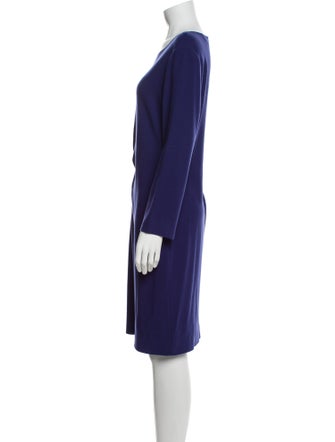 Armani Collezioni Bateau Neckline Knee-Length Dress