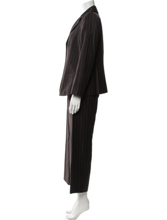 Armani Collezioni Virgin Wool Striped Pantsuit