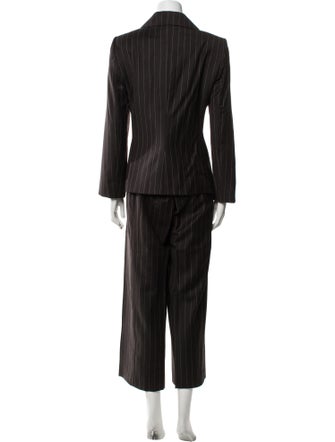 Armani Collezioni Virgin Wool Striped Pantsuit