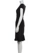 Armani Collezioni Square Neckline Knee-Length Dress