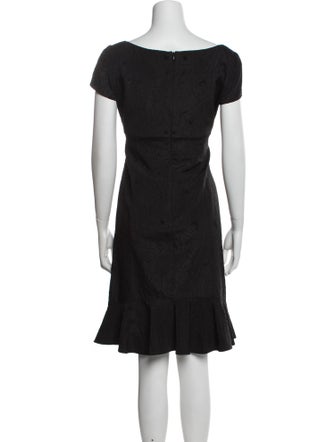 Armani Collezioni Square Neckline Knee-Length Dress