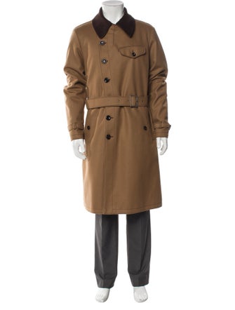 Armani Collezioni Virgin Wool Trench Coat