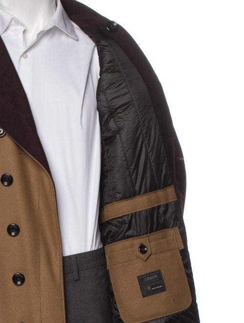 Armani Collezioni Virgin Wool Trench Coat