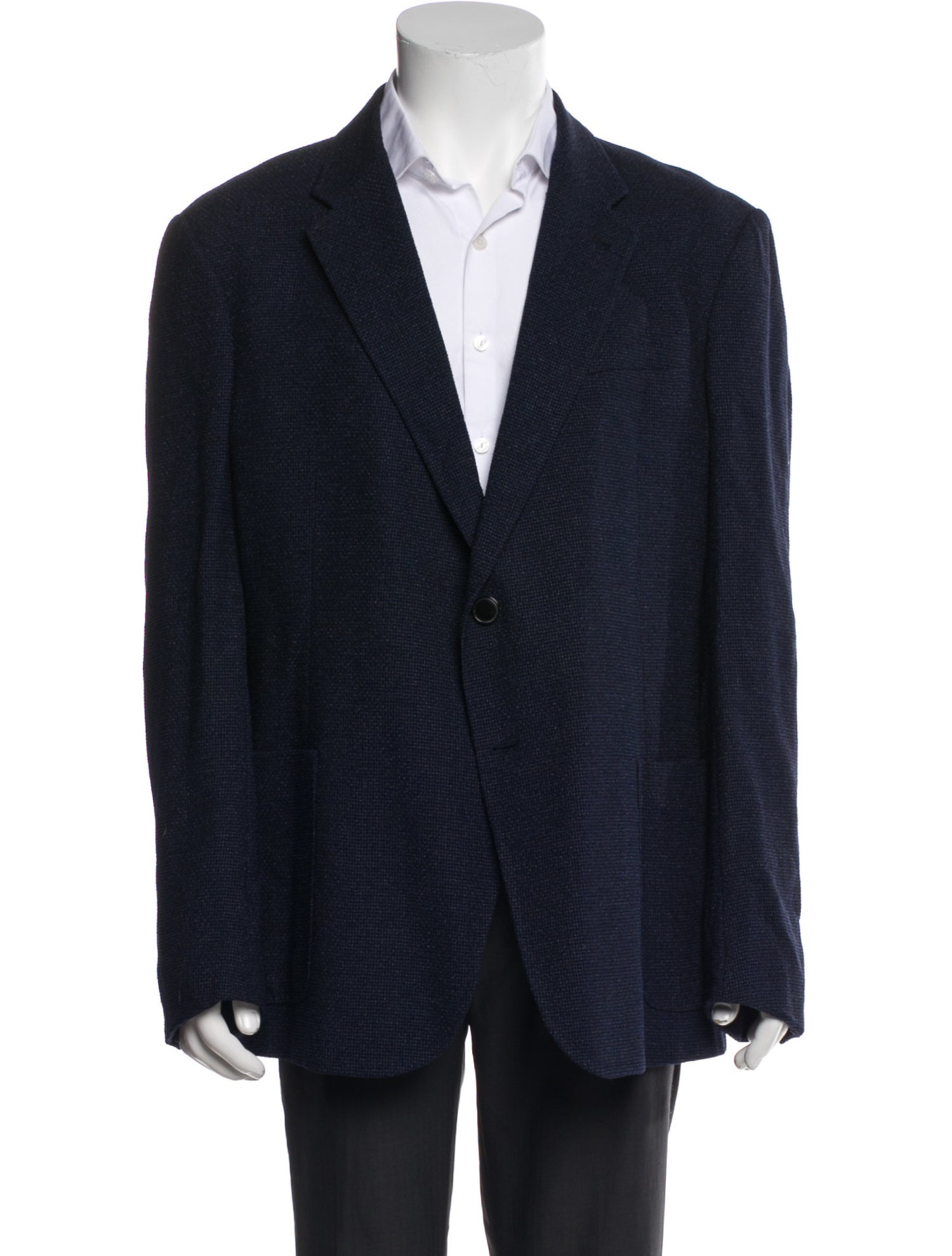 Armani Collezioni Cotton Solid Blazer